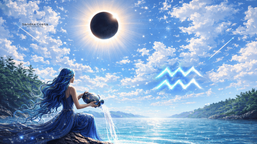 ECLIPSE SOLAR ANULAR & LUA NOVA EM AQUÁRIO