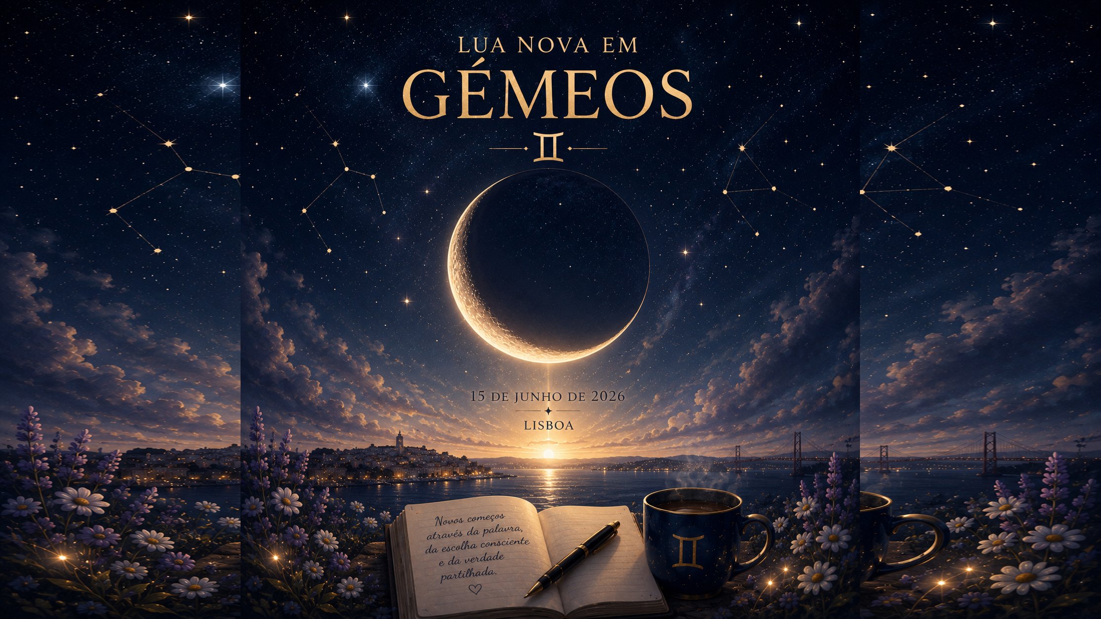 Lua Nova em Gémeos